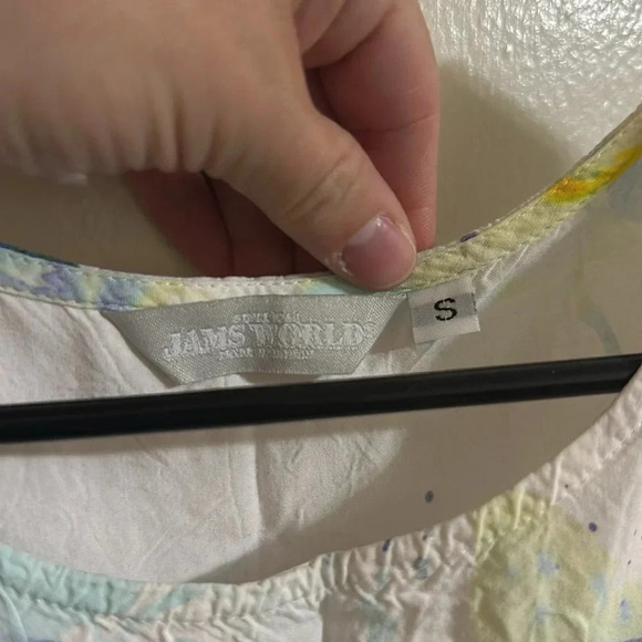 EUC Jams World Hely Heavenly Watercolor Splatter Floral Painted Dress Small - Picture 2 of 7